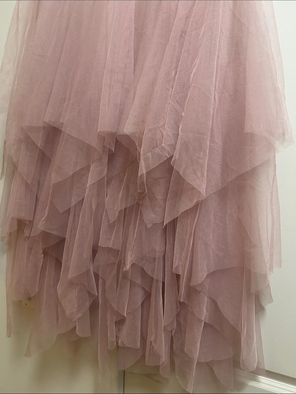 Women's Dusty Pink Layered Tulle Skirt - Picture 4 of 4